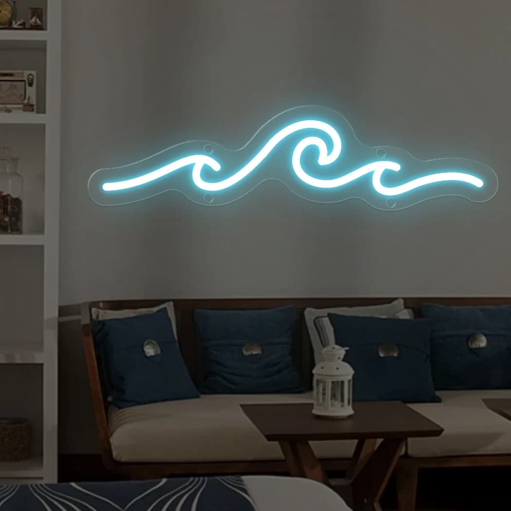 Insegna luminosa al neon a LED per feste in spiaggia, surf, oceano, regali di compleanno, dormitorio, giochi per la casa, camera da letto, bagni, decorazione da parete, lampada USB