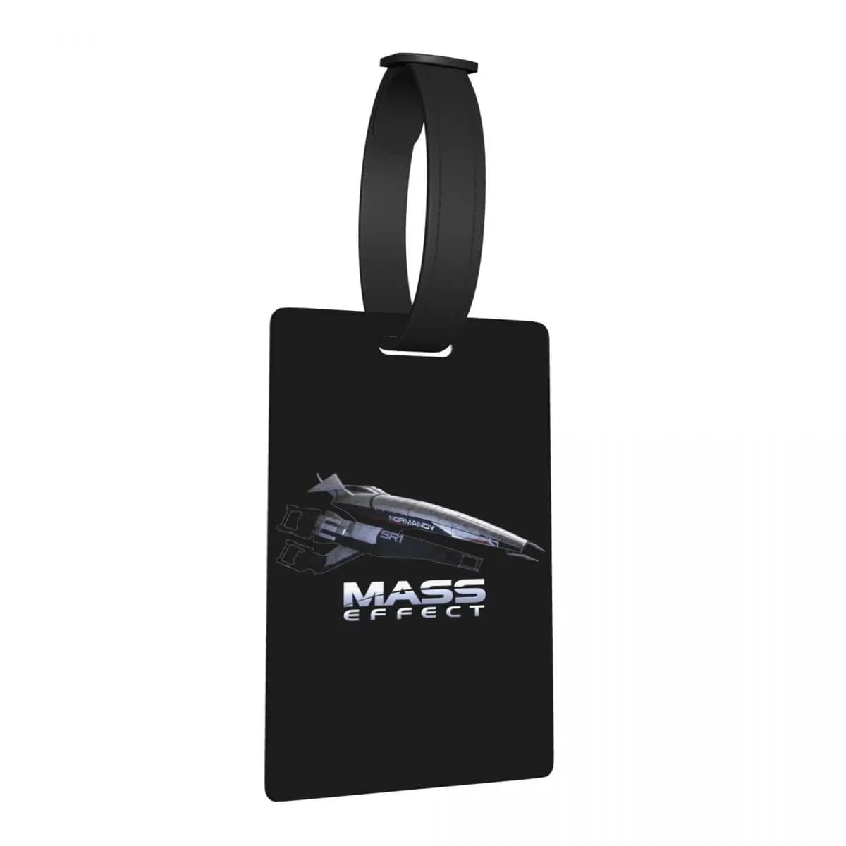 Mass Effect Normandy SR1 Etichette per bagagli Accessori per valigie Etichetta per bagaglio da viaggio Porta etichetta per imbarco ID Nome Indirizzo