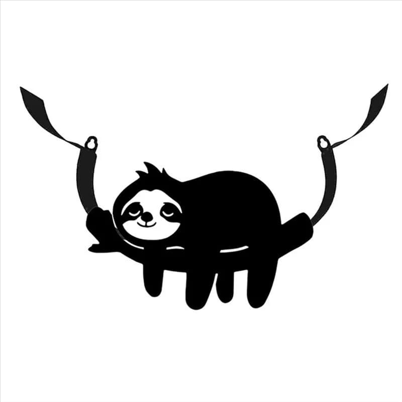 AT05-Durable Metal Sloth Toilet Paper Holder, Wall Mounted Roll Holder, Black Paper Storage, Perfect For Bathroom Decor