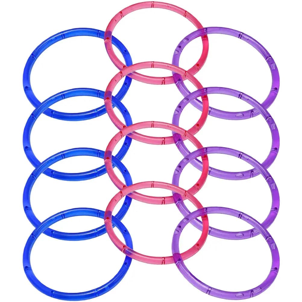 12Pcs Wind Chime Caps Acrylic Rings DIY Wind Chime Circles Dream Catcher Supplies Acrylic Macrame Hoops Wreath Making Frames