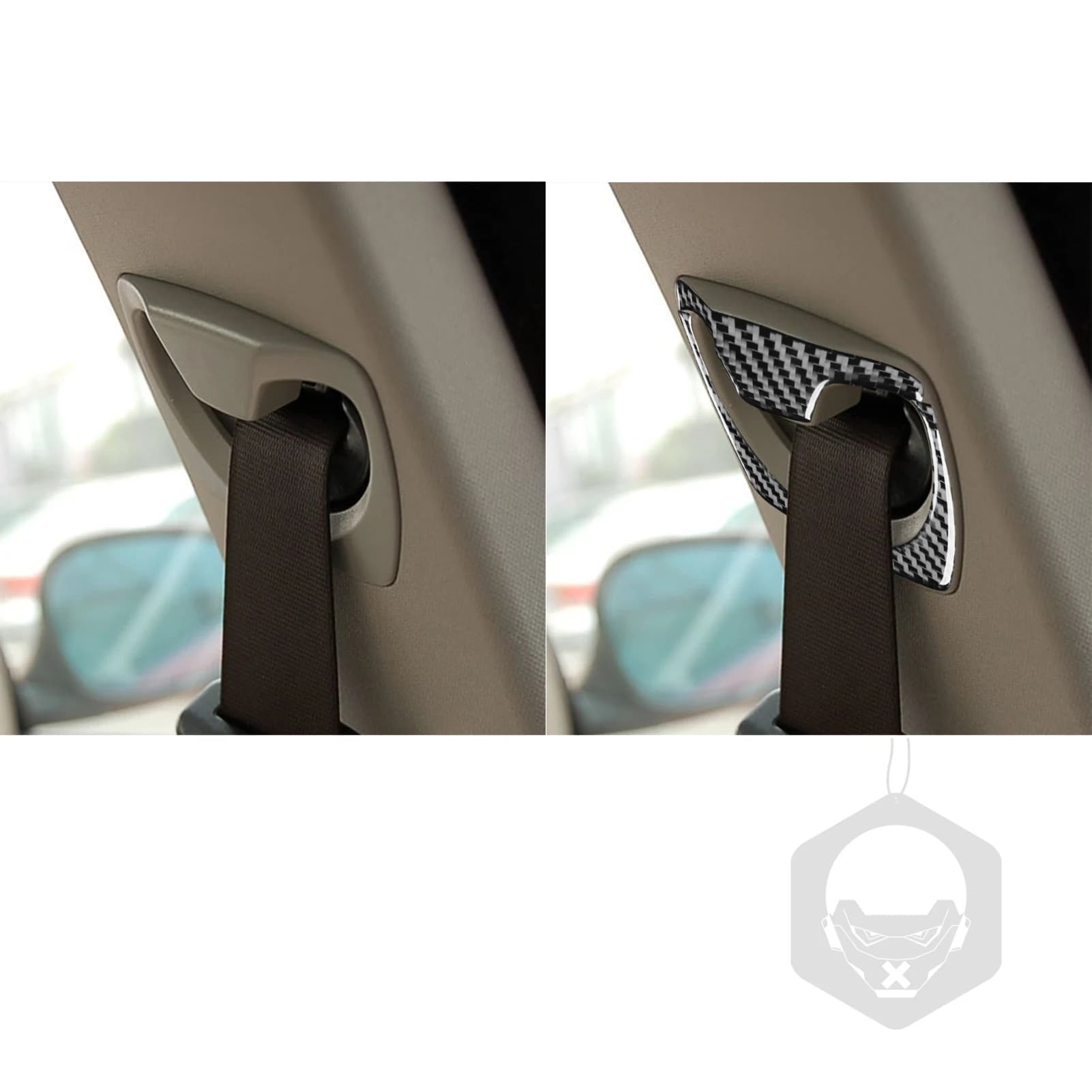 Per BMW Serie 3 E90 E92 M3 2005-2012, Copertura Decorativa in Fibra di Carbonio per Pannello Cintura di Sicurezza, Accessori Auto, Adesivo Decorativo