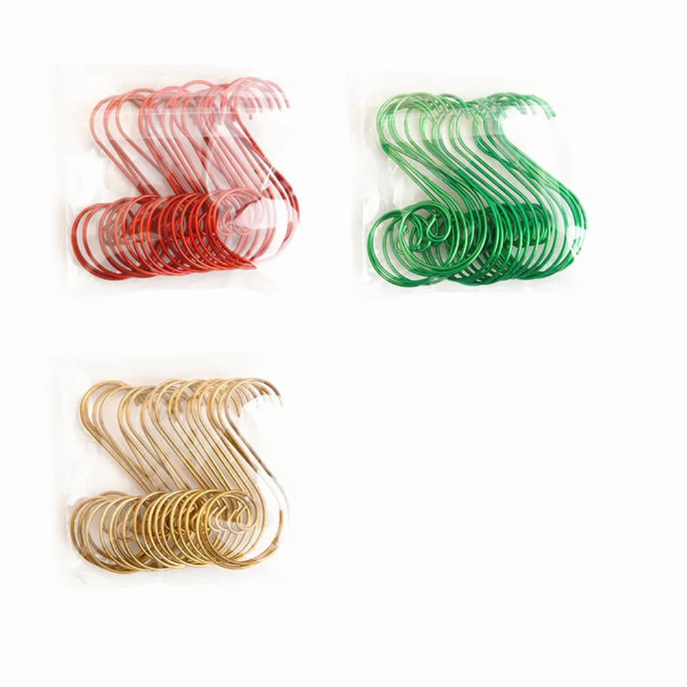 60 Pcs Gold Hooks Hanging Hangers for Clothes Decorative Metal Pendant Holiday Ornament