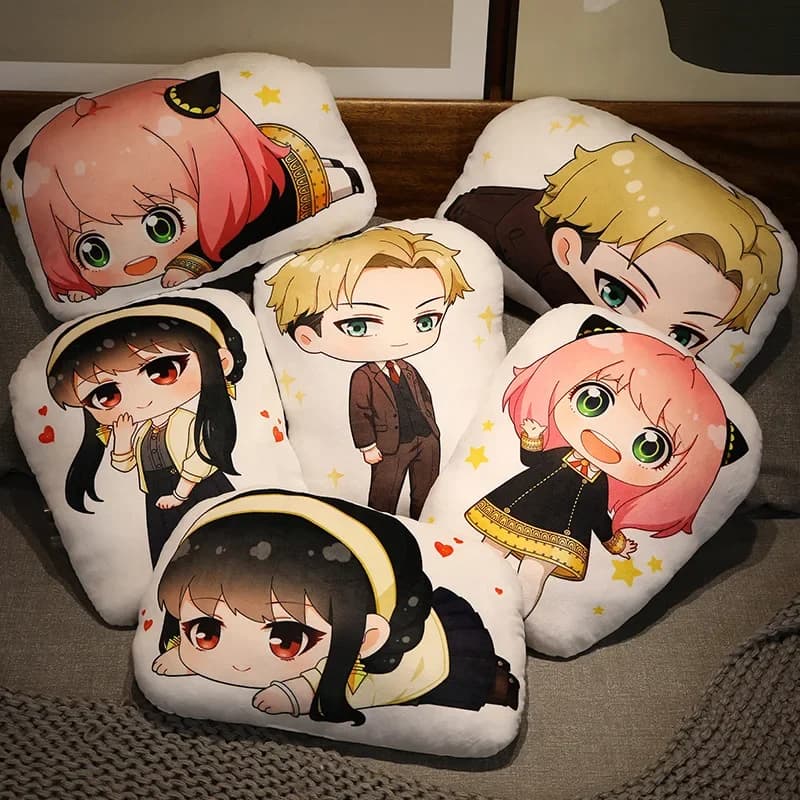SPY×FAMILY Cuscini di peluche ripieni Anime SPY FAMILY Cuscini Kawaii Anya Forger Dakimakura Cute Yor Cuscino di tiro Loid Bambole morbide