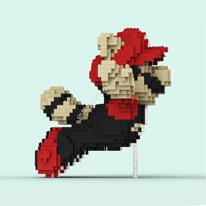 1732 pz MOC Raccoon Italian Plumber Sculptures Building Blocks Giocattolo da costruzione per adulti, regalo di Natale, modello da collezione per bambini
