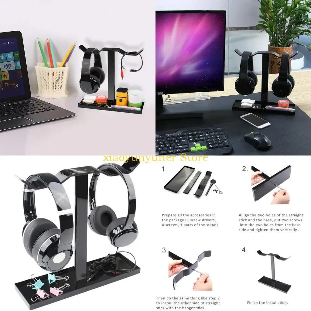 P9JB Supporto per cuffie universale da 10,2 pollici altezza Supporto per appendere doppio lato