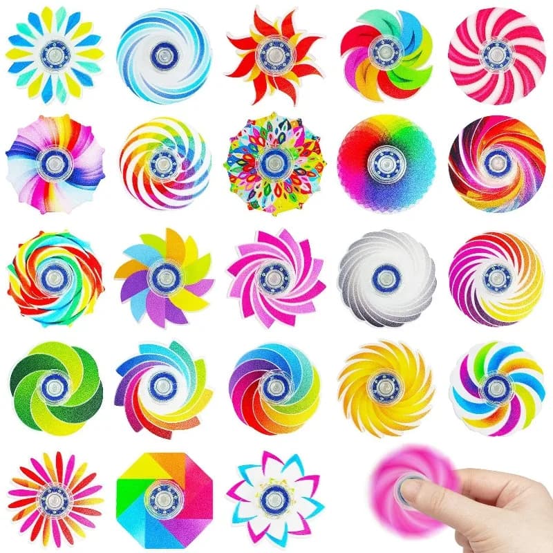 10/20Pcs Mini Sensory Fidget Spinner Toys, Stress Relief Gifts for Birthday Party Classroom Prizes Goodie Bag Fillers