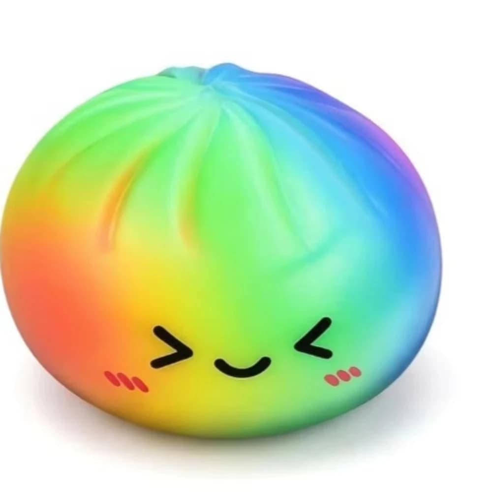 Rainbow Color Dumpling Squishy Toy Simulate Slow Rising Stress Relief Fidget Party Favor Cute Soft Squeeze Gifts for Adults Kids