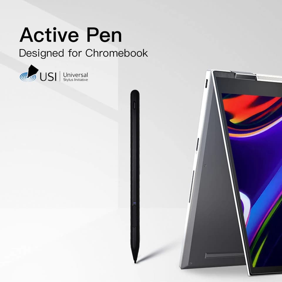 Penna Stilo USI per Chromebook con Rilevamento del Palmo, 4096 Livelli di Pressione, Ricaricabile per HP ASUS Lenovo Acer Samsung Tablet PC