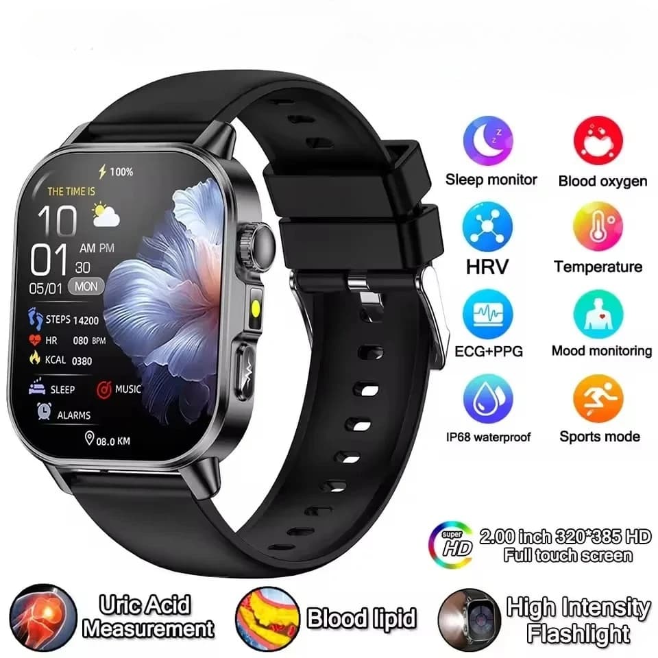 Smartwatch XIAOMI 2026 per Uomo e Donna con Analisi ECG, Pressione Sanguigna, Lipidi, Acido Urico, Frequenza Cardiaca e Monitoraggio Salute 24/7