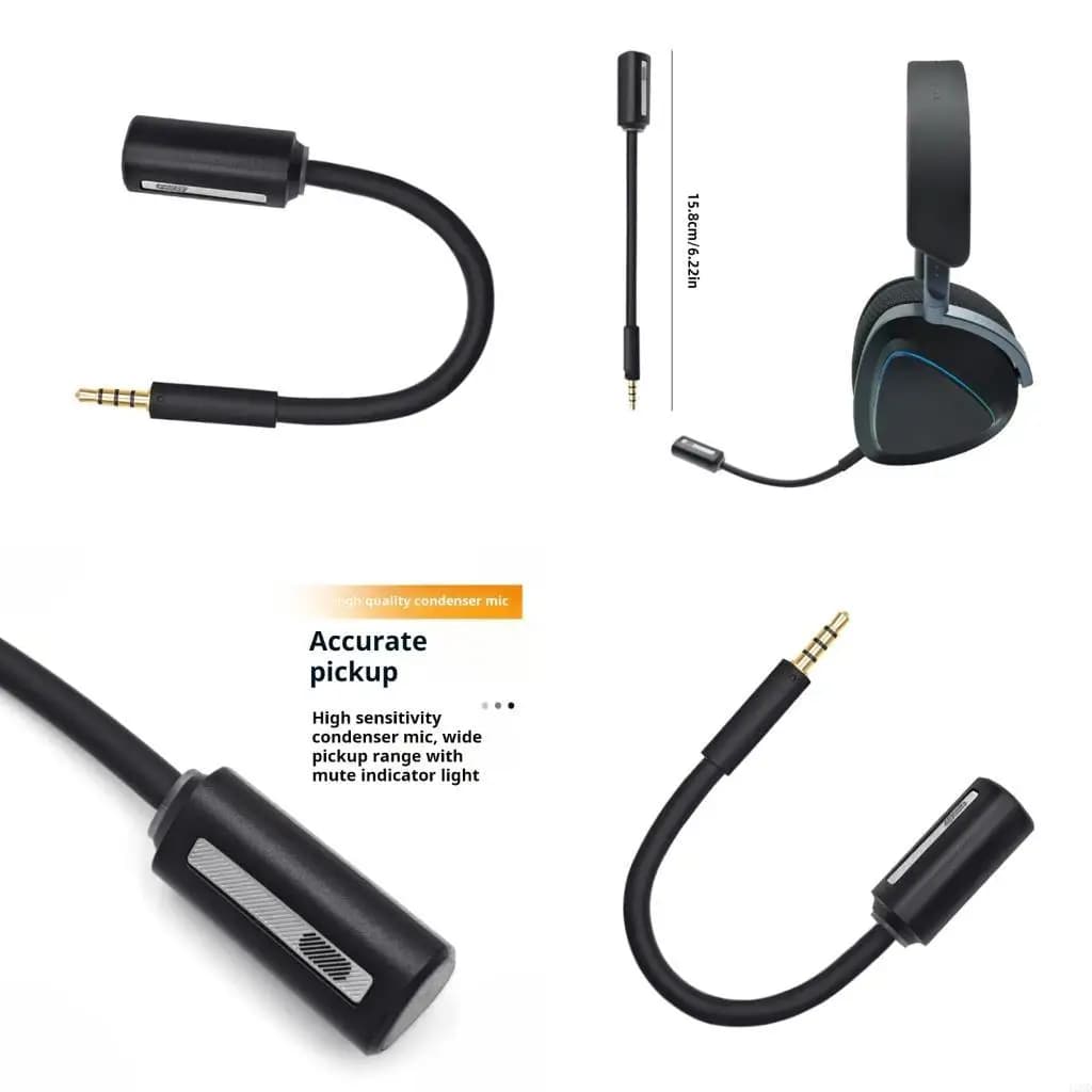 J1HD Gaming Headset 3.5mm Detachable Noise Cancelling Microphone Boom for II
