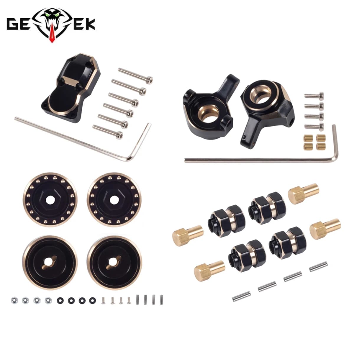 Brass Counterweight Steering Knuckles Wheel Hex for 1/24 RC Crawler Car Axial SCX24 Upgrade Parts