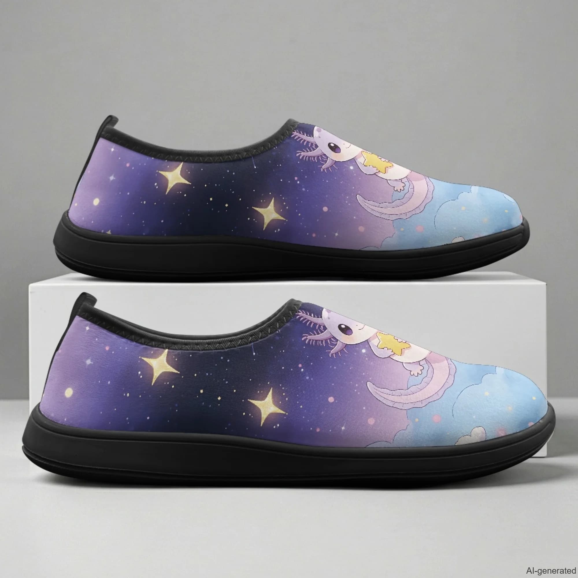 XIXIRIMIDO Slip-on Wide-toed Shoes Axolotl Print Zapatos De Mujer Men's Sneakers and Casual Shoes Slippers Nurse Shoes 36-46