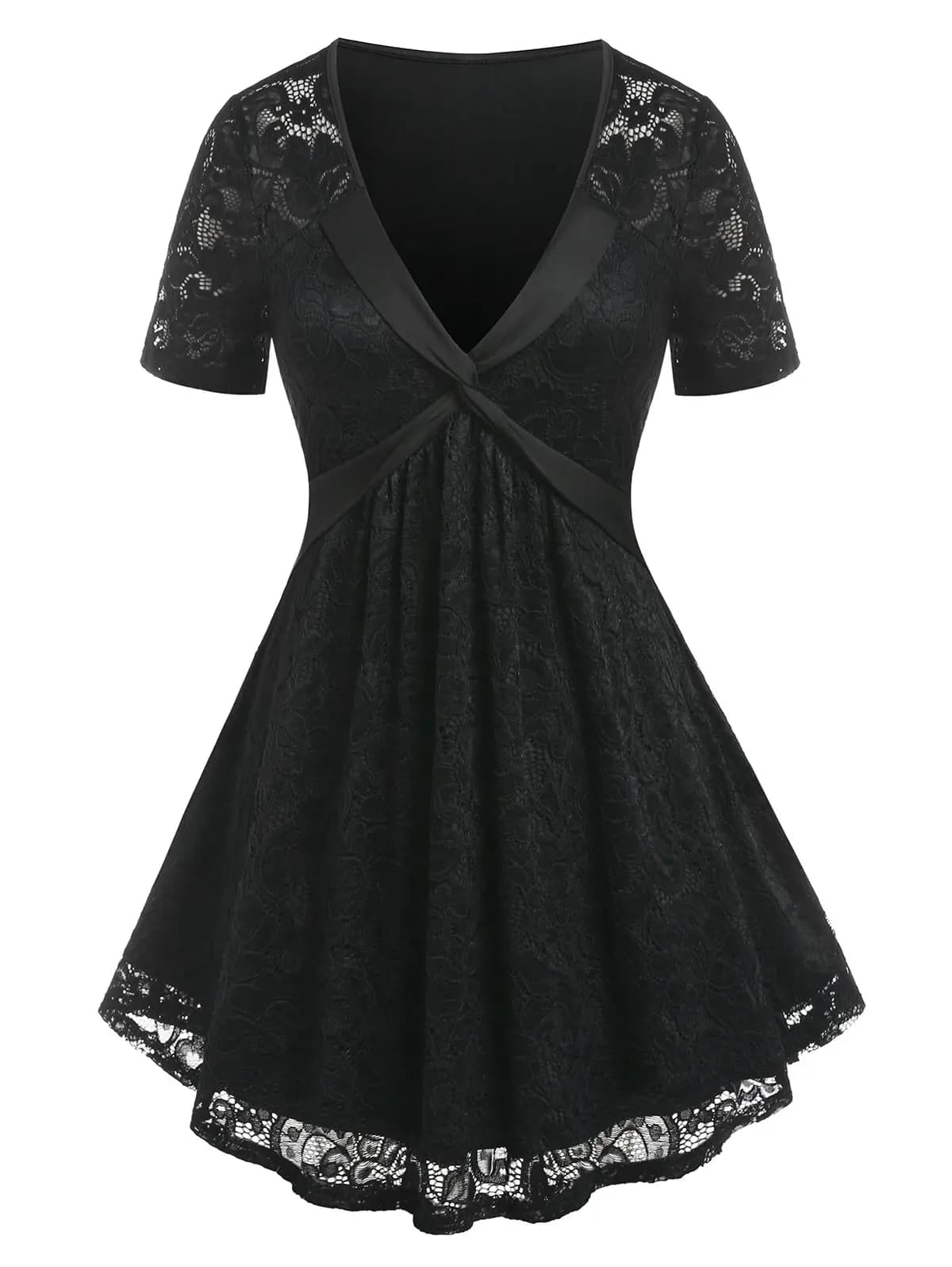 ROSE LAG Women's strong size lace with front panel torsion and laces, Steampunk style