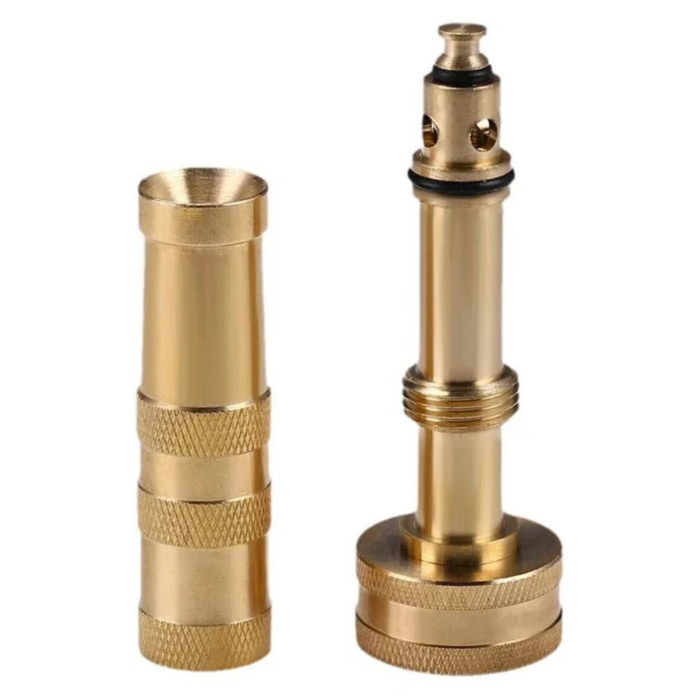 Brass pipe nozzle with improved durability and leak-resistant design, great addition to your gardening tools