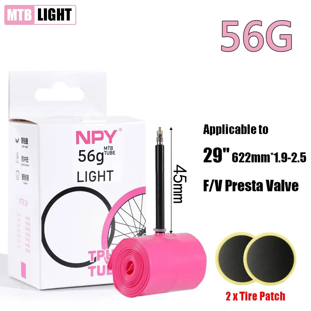 NPY TPU 1psc MTB Bike Inner Tube light 26 27.5 29 Inches Bicycle TPU Material Tire 45mm French Valve Super Light Anti-Oxidation
