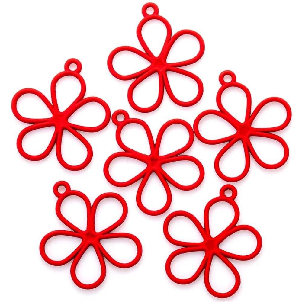 10pcs Hollow Flower Alloy Pendant for Jewelry Making Charm for Bracelet Necklace Earring DIY Handmade Jewelry Findings 19*17mm