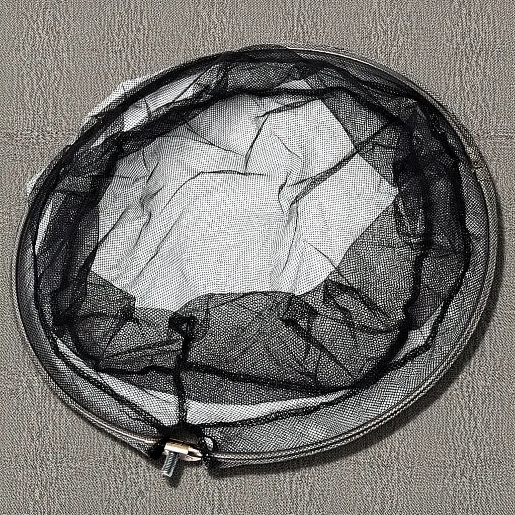 Rete da Pesca in Acciaio Inox 40Cm con Telaio Pieghevole e Fori Densi in Nylon, Adatta per Pesca in Barca, Acqua di Mare e Fiume
