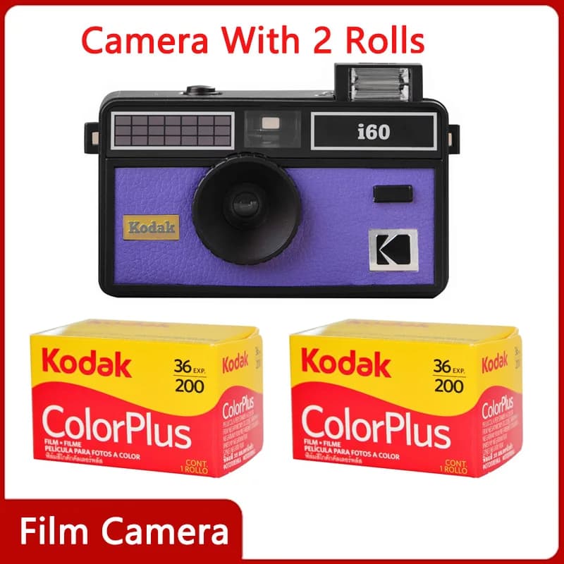 Fotocamera KODAK i60 135 Fotocamera a pellicola da 35 mm Fotocamera a pellicola riutilizzabile non usa e getta con flash azzurro/giallo/verde bocciolo/blu baby