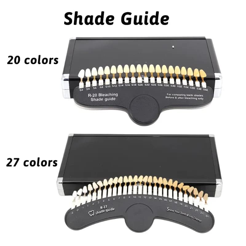 20/27 Colors 3D Dental Lab Candle Shading Guide Porcelain Tooth Whitening Comparator Guide Dentist Clinical Plate Colorimetric