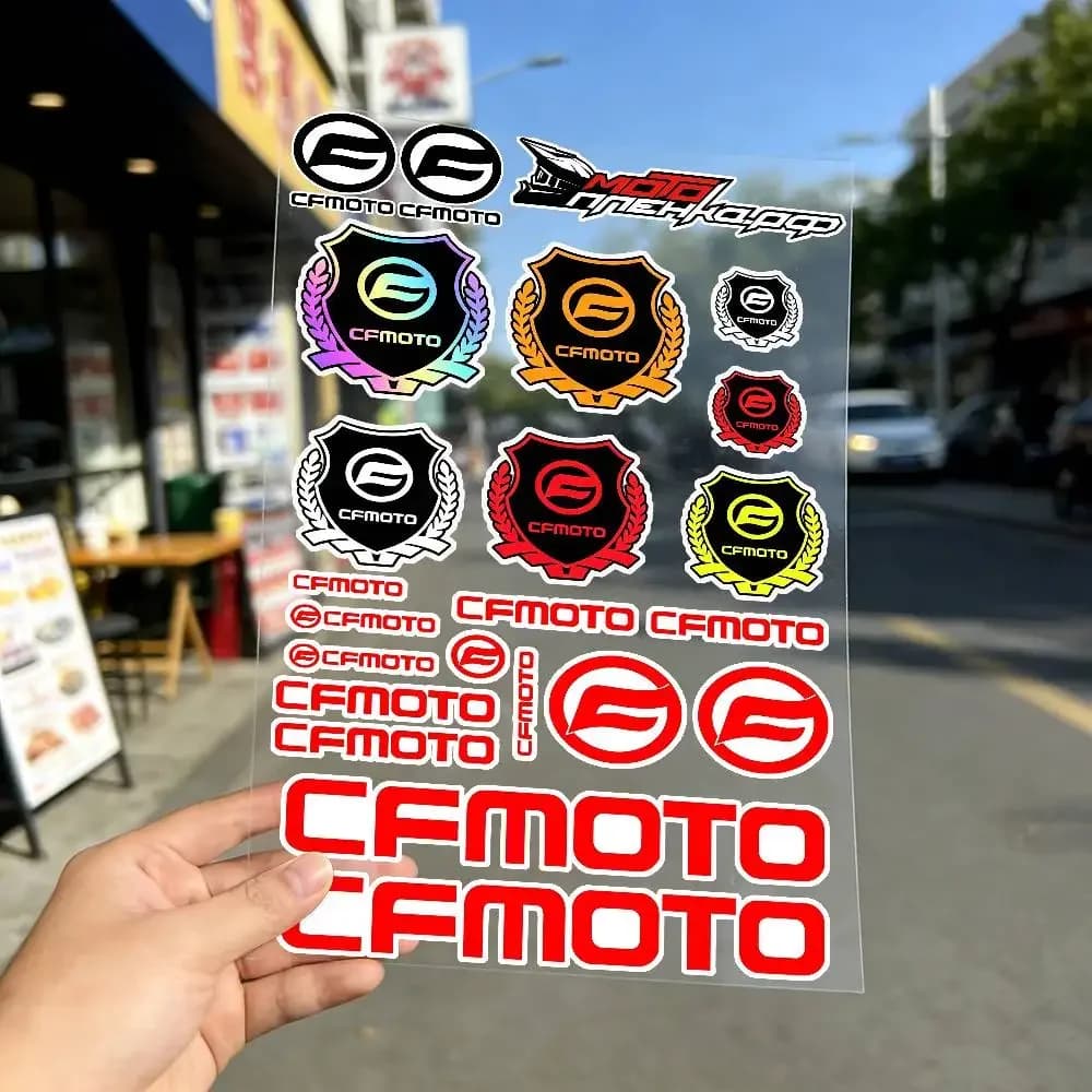 Adesivi Riflettenti C-CFMOT per Moto, Decalcomanie Impermeabili in Vinile per Casco, Serbatoio e Bici