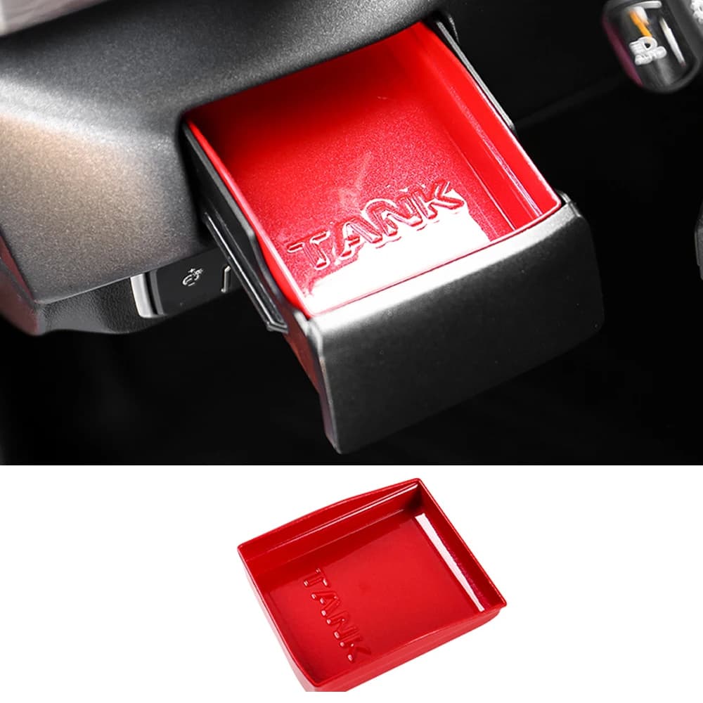 Per il 2021-2025 Serbatoio 300 Cassetto lato conducente, Scatola portaoggetti per organizzatore posacenere, Accessori per auto ABS Black Tech Installazione semplice