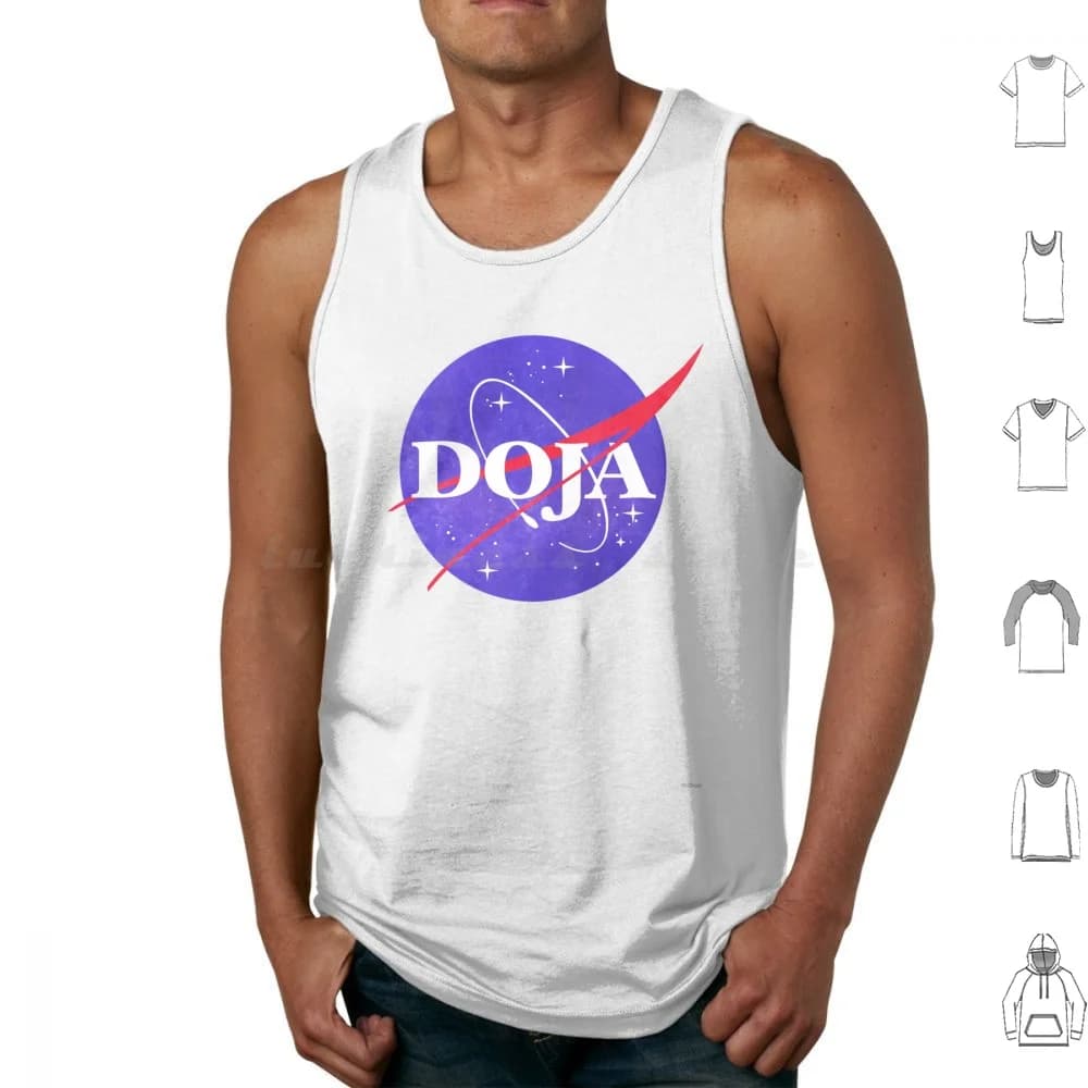 Doja Cat Fanart Space Planet Le sue canotte Canottiere senza maniche Doja Cat Fanart Space Planet La sua musica Pop Culture Rapper