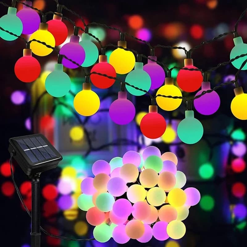 Solar String Light Garden Solar Globe Fairy Lights 8 modalità impermeabili per giardino natale Outdoor Wedding Camping Decor Lights