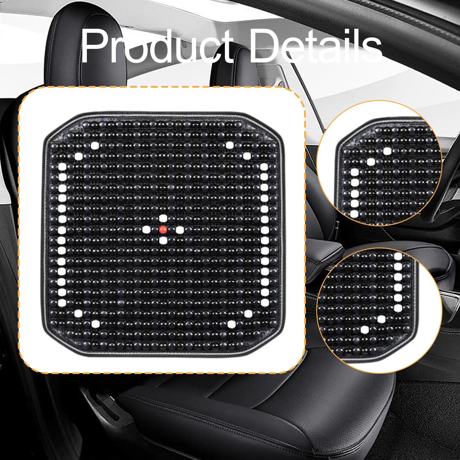 Freshener in Wood Beads, Ventilated Cover for Car, Truck, Office Chair, Summer Interior
