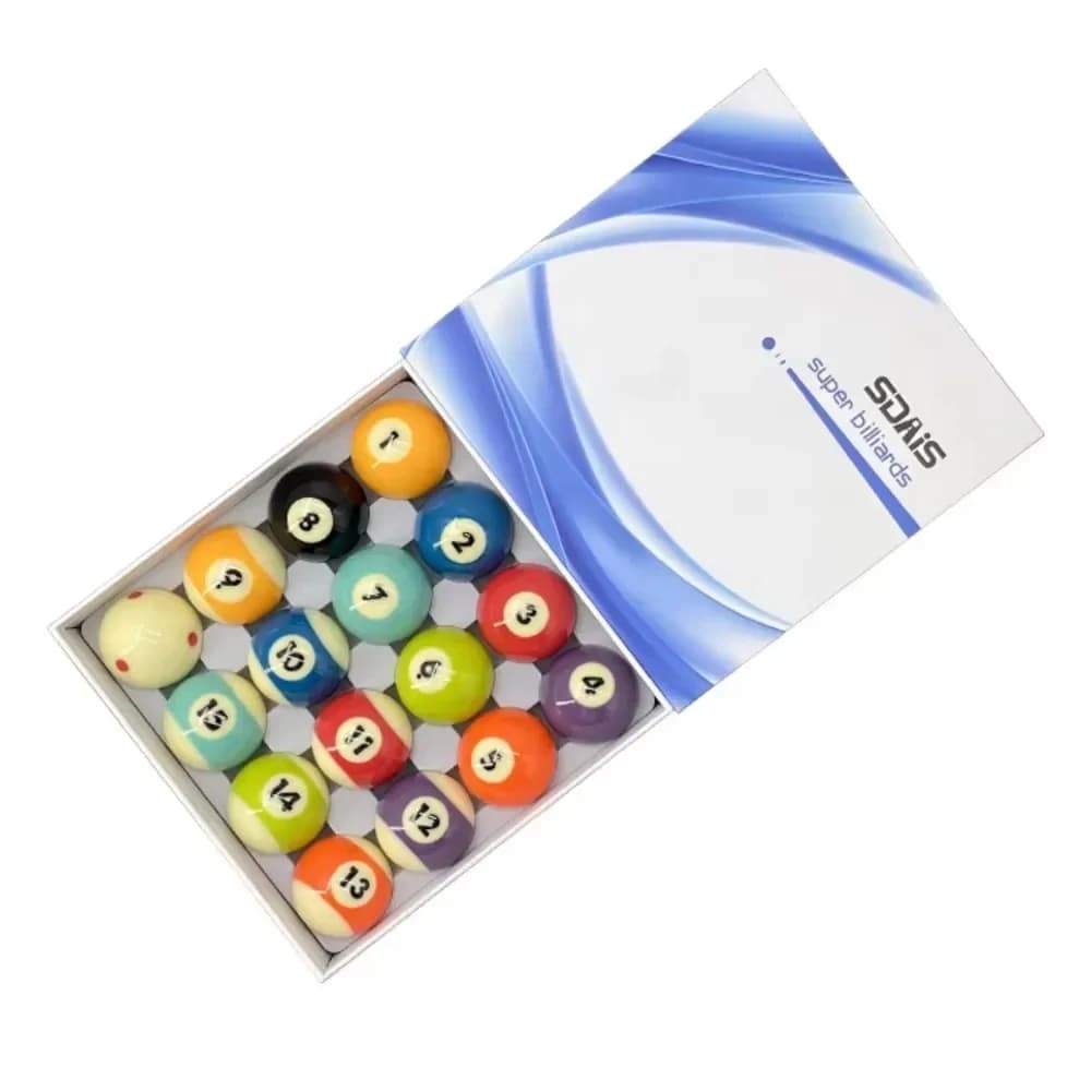 Set di palline da biliardo Accessori per tavoli da biliardo per tavolo da biliardo 16 palline con stecche in una custodia in pelle Attrezzatura da gioco da biliardo