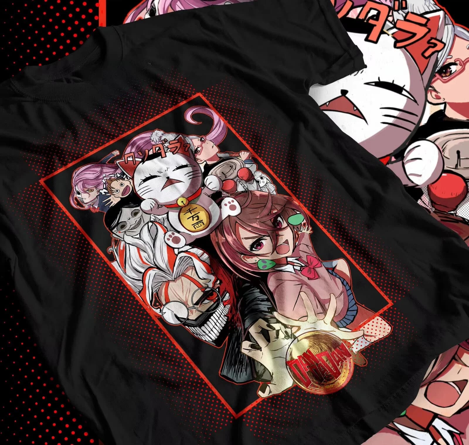 2026 Dandadan T-Shirt, Anime Group & Turbo Granny Cat Print, Retro Oversized Cotton Streetwear Tee For Fans Men Women