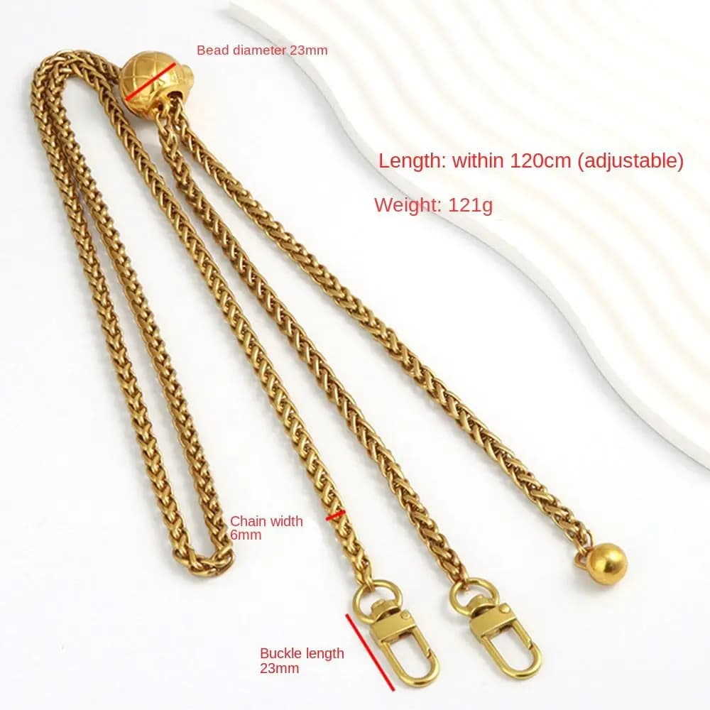 Accessori Fai-da-Te per Borse: Catene Metalliche Dorate e Argentate, Cinghie Regolabili di Ricambio per Borse a Tracolla, Catene per Borsette