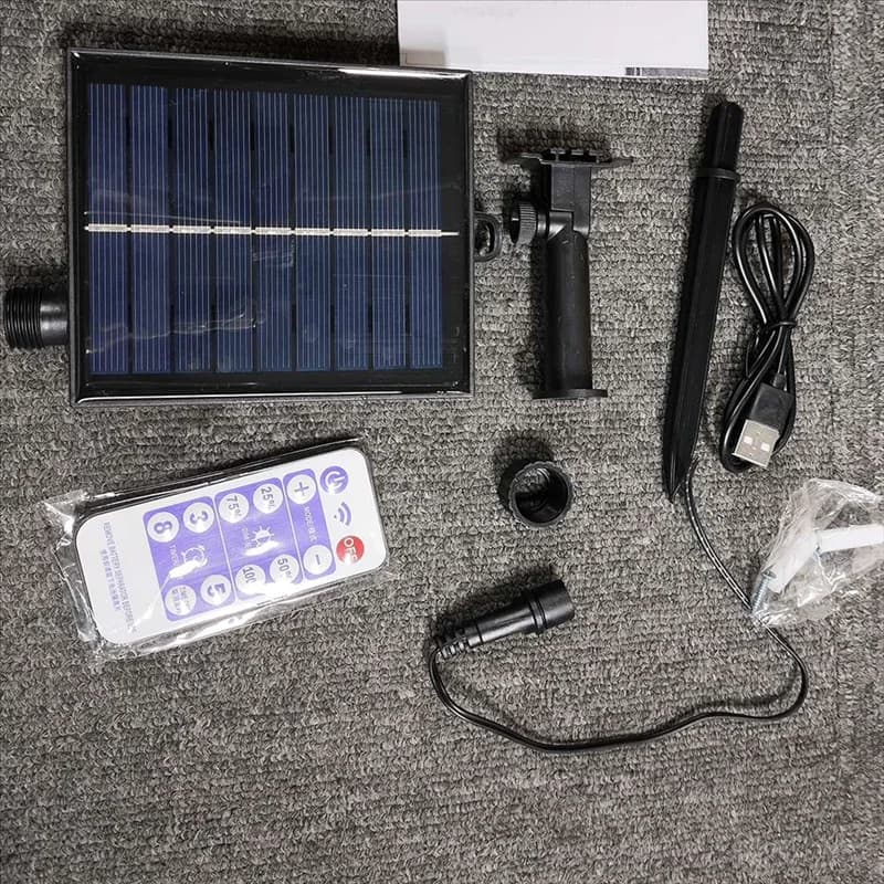 AB13-Solar Battery Box For LED String Lights Outdoor String Lights Control Panel Lithium Panel Light W/Remote Control (24V)