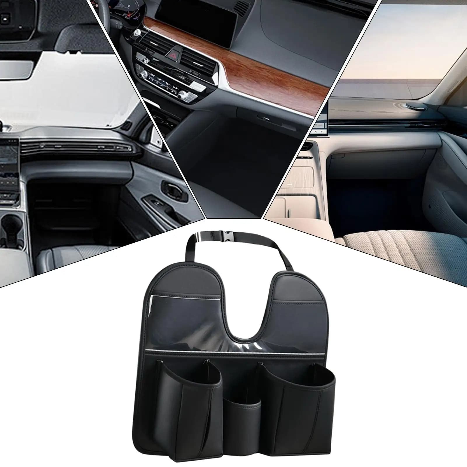 Organizzatore per seggiolino auto in pelle grande con portabicchieri dietro il sedile Organizzatore per auto Tappetini per SUV RV Camion Berlina Giocattoli per bambini Snack