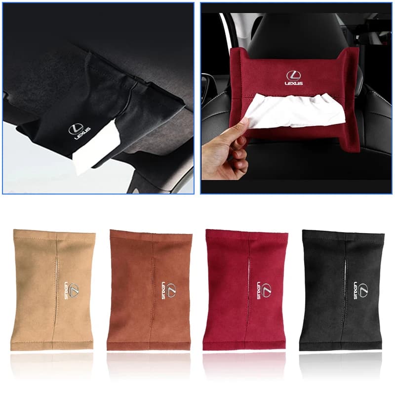 Adesivo per auto 1 pz Porta fazzoletti da auto per visiera parasole e schienale sedile, accessori auto per Lexus LS LC IS350 ES300 GS350 CT200h GX460 LX570