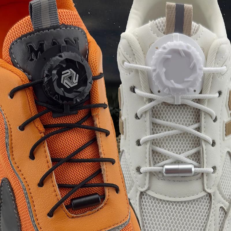 1/2 paio di lacci automatici senza lacci corda spessa scarpe da ginnastica da tennis lacci installare semplici lacci con fibbia girevole accessori per scarpe