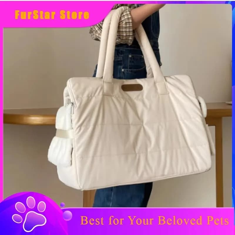 FurStarThickened Plush Bread Pet Bag Puppy Carrier Bag Travel Warm Comfortable Tote Small Backpack Cat Carrier Bag Pet Products