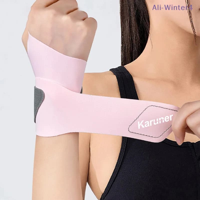【Winter4】Fascia da Polso Sportiva Sottile Regolabile in Spandex, Supporto per Distorsioni e Tendinite con Nastro Adesivo, Tutore per Articolazioni