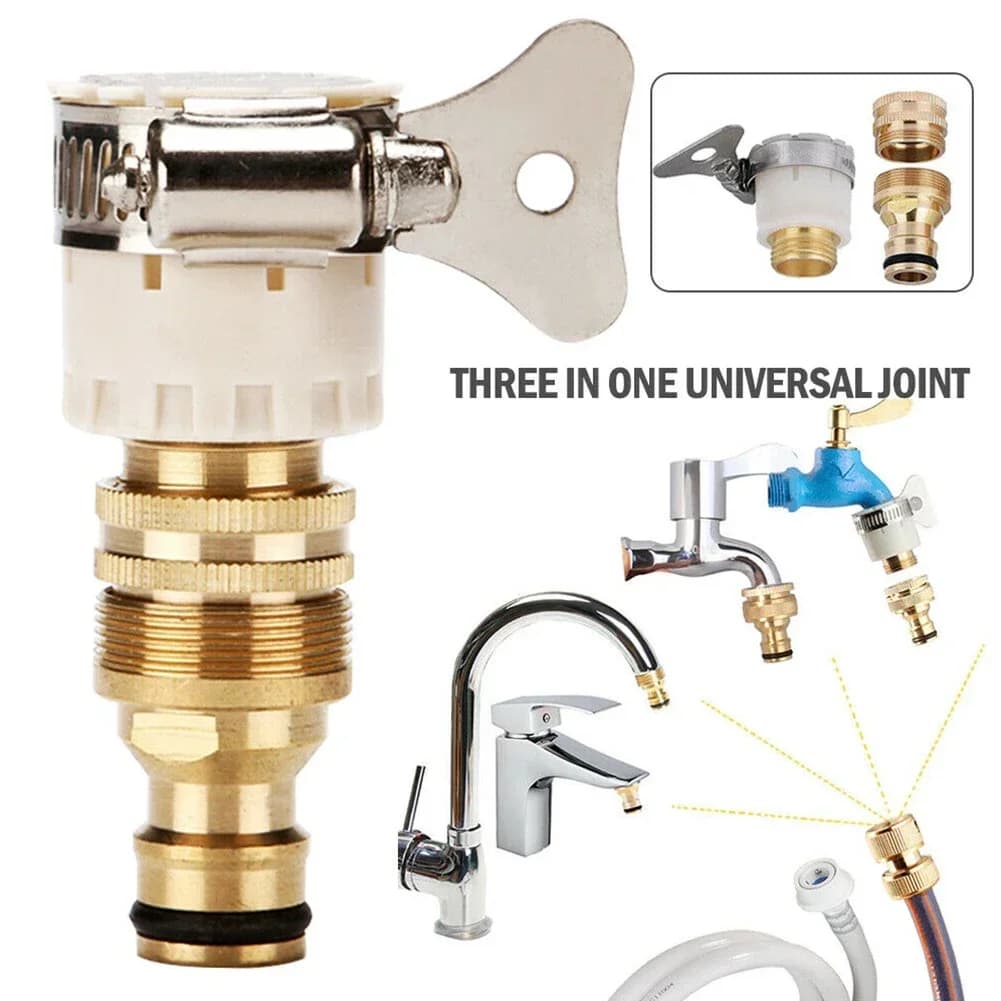 Adattatore Universale per Rubinetto da 15-23mm | Connettore per Rubinetto da Giardino | Raccordo per Tubi Resistente per Attrezzi di Irrigazione
