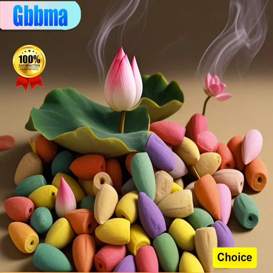GBBMA Bastoncini di incenso naturali a riflusso misto - 6 aromi unici per aromaterapia e purificazione interni
