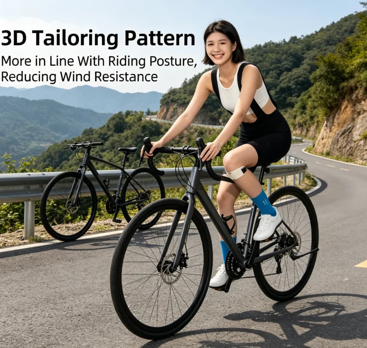 Pantaloncini da ciclismo da donna Lameda estivi con cinturini e imbottitura per MTB e ciclismo su strada