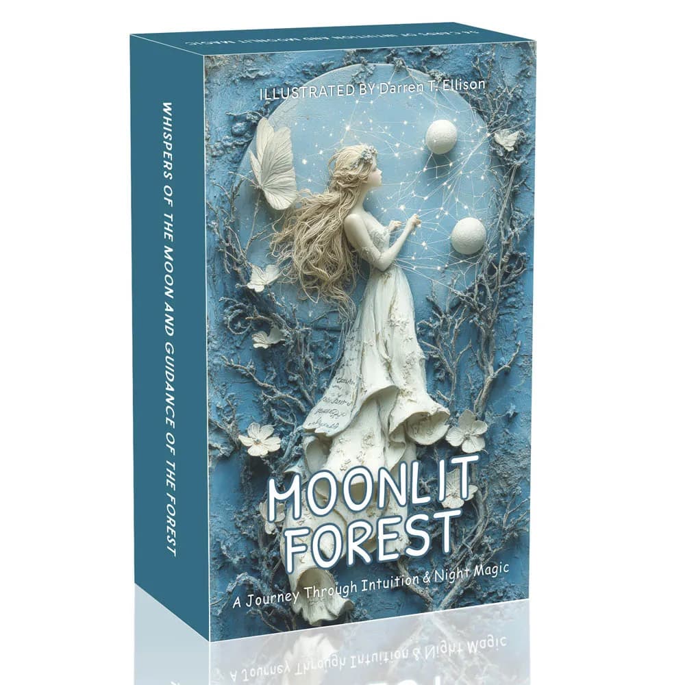 Mazzo di 54 carte Moonlight Forest Oracle Deck, 13x8 cm, scopri i tuoi pensieri veri, gioco di carte Wildlife Guardian, che rivela la spiritualità