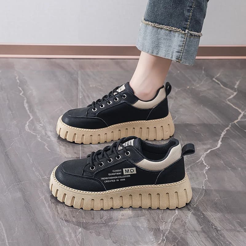Stivali da donna color crema con lacci, scarpe casual da bodybuilding, sneakers verde scuro, design sportivo, Link Vip Deadlift Temis Luxery
