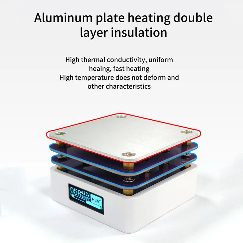 G3061 PD65W Mini Hot Plate Digital Sawing Preheat Reprocessing Station PCB SMD Card Welding Plate Heating Table Repair Tools