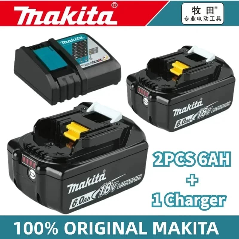 Batteria Makita originale al 100%, batteria ricaricabile 18V 6.0Ah, sostituzione Makita BL1830BL1840BL1850BL1860B, batteria per elettroutensili