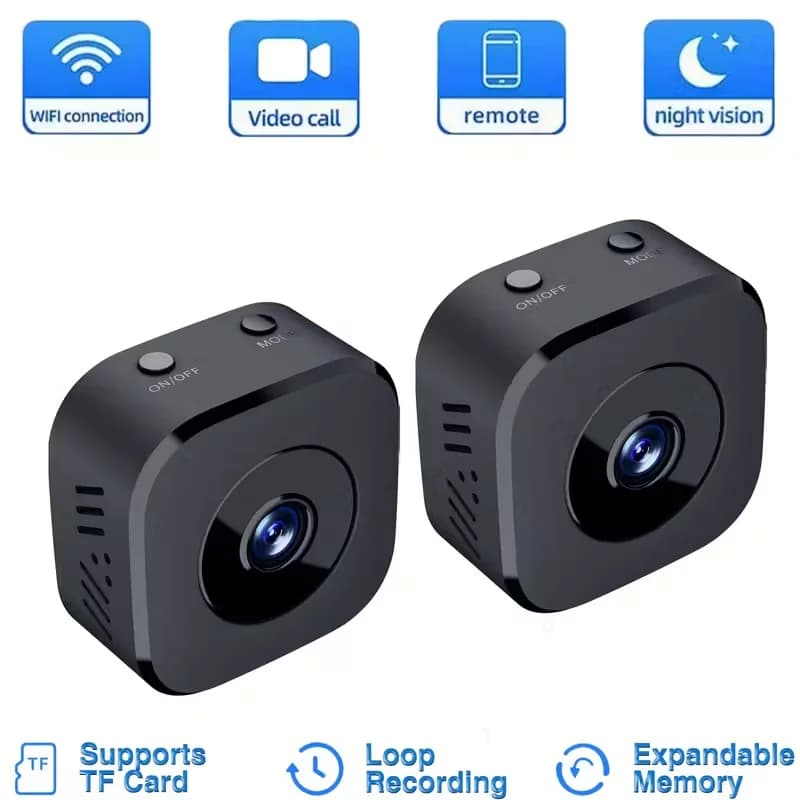 Telecamera di sicurezza wireless Telecamera intelligente WiFi per interni/esterni con controllo app Baby Monitor Videocamera per visione notturna Audio video IP