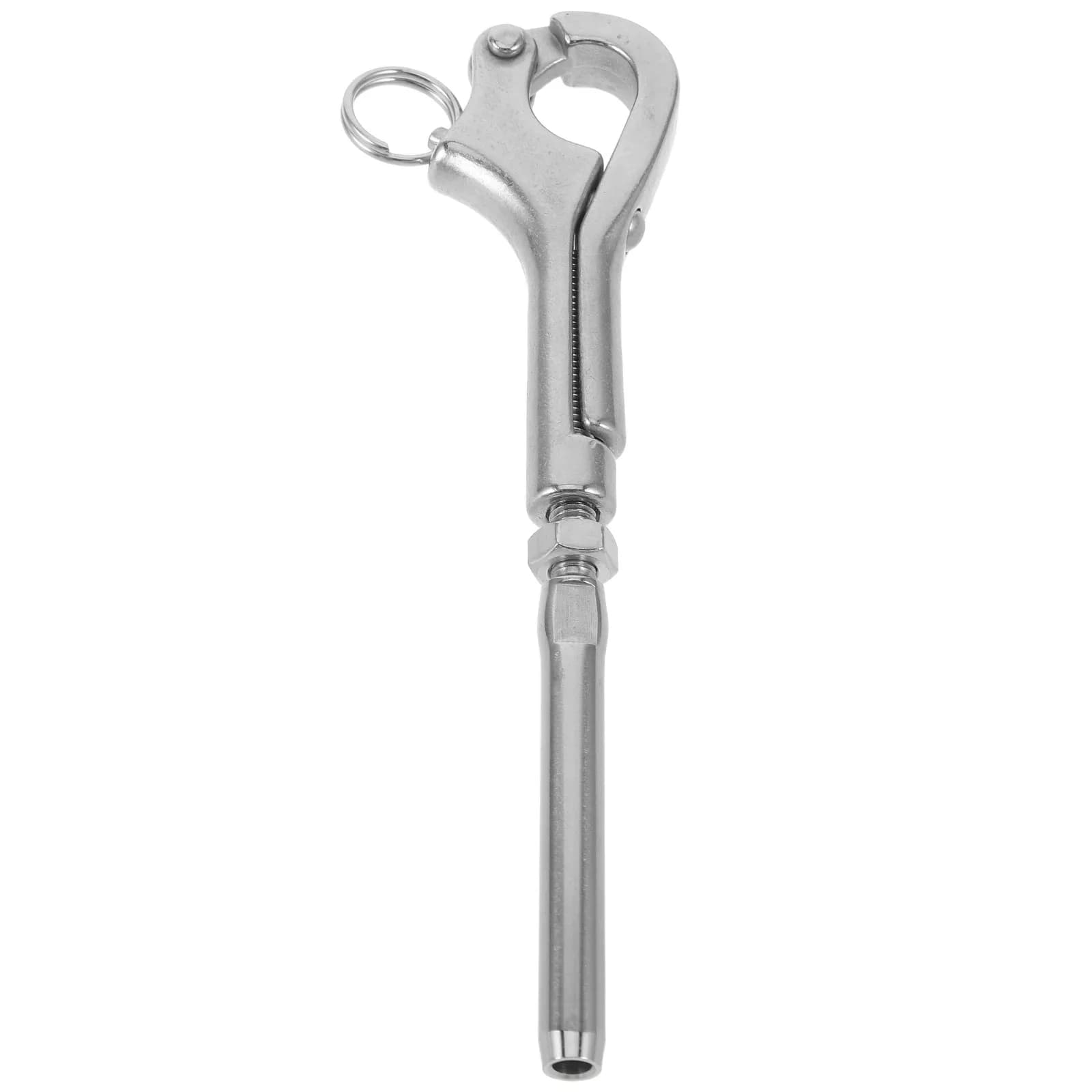 Polished Marine Grade Stainless Steel Quick Release Snap Hook for Boat Rail Fittings Wire Rope Terminal Lifeboat Safety and