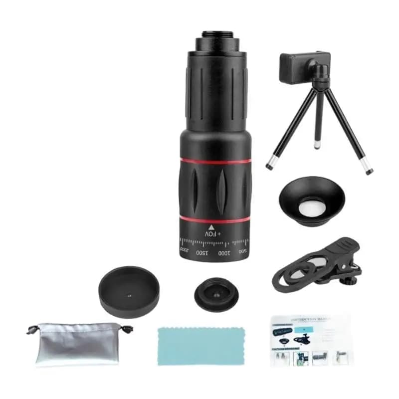 R53C Telephoto Lens with Mount Clip Telephoto Phone Lens for Most Phones