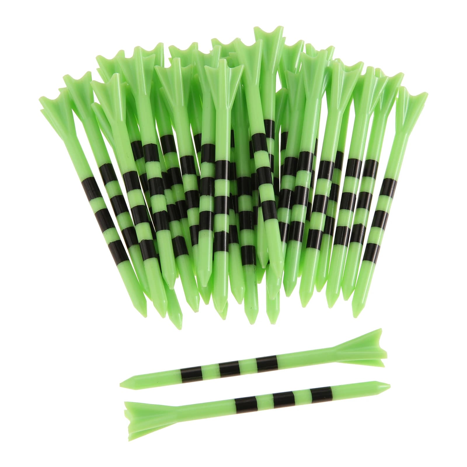 30 pezzi 83 mm supporto per tee da golf in plastica segno limite design a tazza con testa a 4 punte tee da golf con colore brillante per l'allenamento dei driver dei golfisti