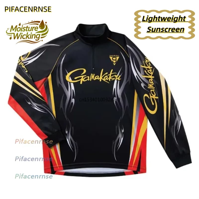 Fishing Long Sleeve Clothes Anti-UV Sunscreen Breathable Quick Dry Outdoors Sports Summer Fishing Clothing