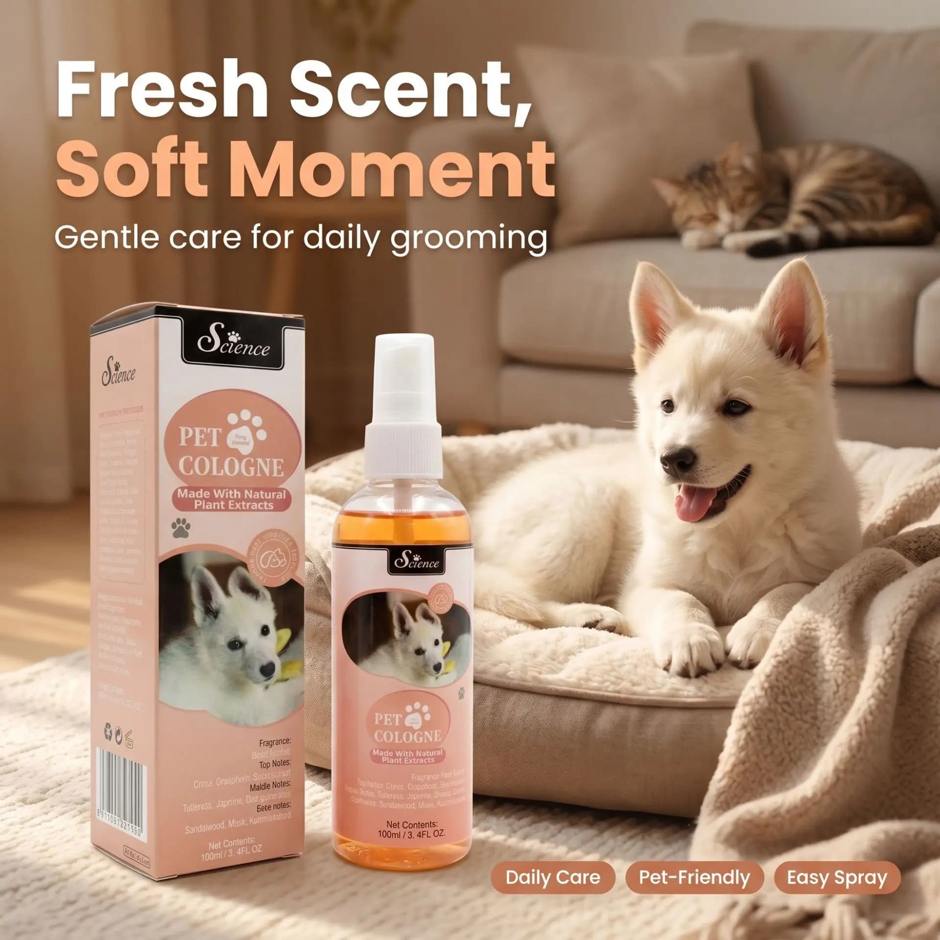 100 MLPet Odor Eliminator Spray Dog Liquid Fragrance Body Odor RemovalSmell GreatLong Lasting CleanDeodorant Cat Liquid Perfumes